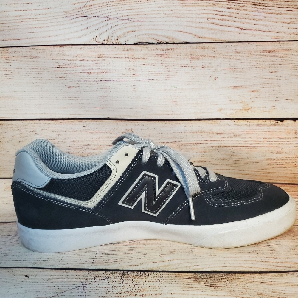 New Balance Womens Size 10W Numeric 574 Black/Gray/White Sneakers Shoes - Picture 8 of 12